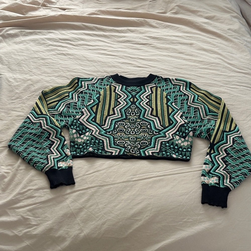 Missoni Green/Multi Cropped Sweater